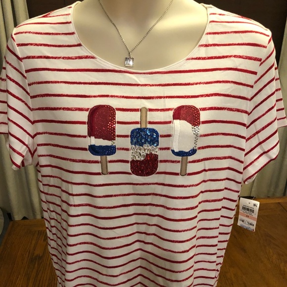 Karen Scott Tops - Macy’s Karen Scott Americana Shirt